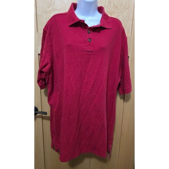 Duluth Trading Co. Mens Red Polo Shirt XLT 100% Cotton Casual Short Sleeve - Picture 2 of 5